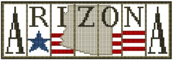 HZF3 Arizona - Flag Mini Block States Block States Embellishment Included by Hinzeit