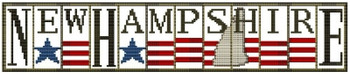 HZF29 New Hampshire - Flag Mini Block States Embellishment Included by Hinzeit