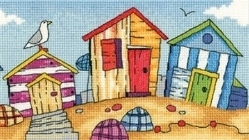 Heritage Crafts HC1273 Beach Huts By the Sea by Karen Carter