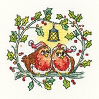Heritage Crafts HC1528 Christmas Robins - Birds of a Feather by Karen Carter