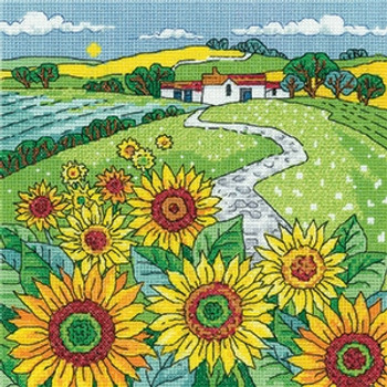 Heritage Crafts HC1542 Sunflower Landscape - The Karen Carter Collection