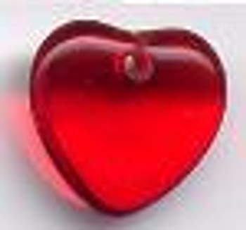 Sweetheart Tree Charm Ruby Glass Heart