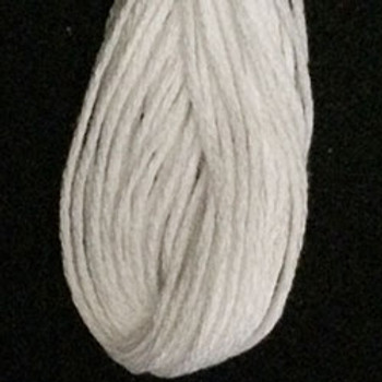 VAS123 White Cotton Floss 6Ply Skein Solid Valdani