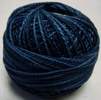 12VAH207 Darkened Blue Pearl Cotton Size 12 Ball Valdani