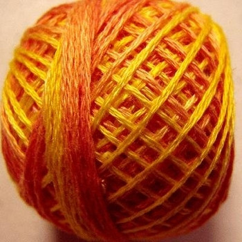 12VAV1 Orange Blossom Pearl Cotton Size 12 Ball Valdani