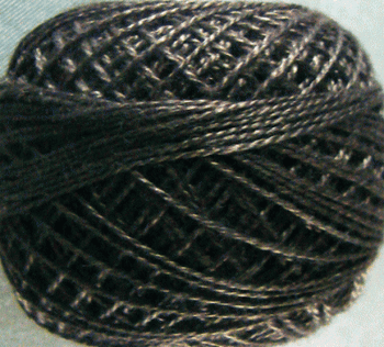 12VAS8123 Brown Black Dark Pearl Cotton Size 12 Solid Ball Valdani