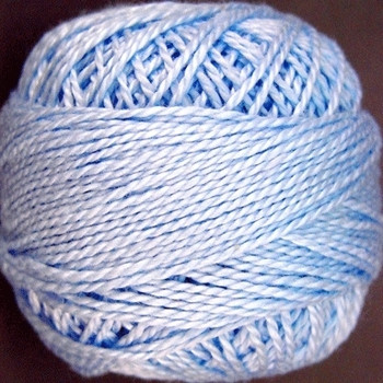 12VAS205 Soft Sky Blue Pearl Cotton Size 12 Solid Ball Valdani