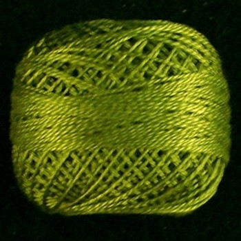 12VAS188 Soft Olive Green Pearl Cotton Size 12 Solid Ball Valdani