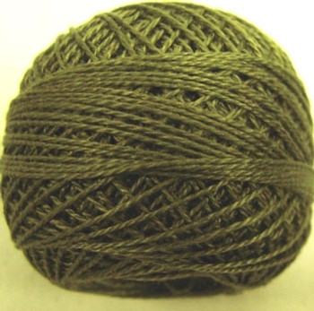 12VAS190  Rich Olive Green Medium Pearl Cotton Size 12 Solid Ball Valdani