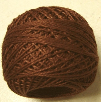 12VAS1641 Red Brown Light Pearl Cotton Size 12 Solid Ball Valdani