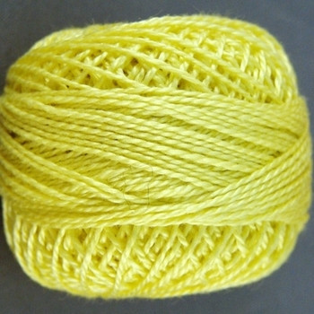 12VAS10 Lemon Pearl Cotton Size 12 Solid Ball Valdani