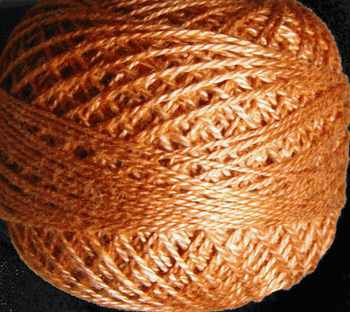 12VA862 Faded Rust Medium Pearl Cotton Size 12 Solid Ball Valdani