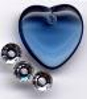 Sweetheart Tree Charm Dusty Sapphire Heart Paillettes