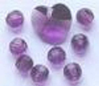 Sweetheart Tree Charm Facetted Amethyst Bead