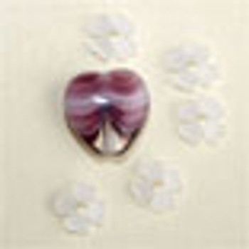 Sweetheart Tree Charm Amethyst Porphyr Heart/Flower