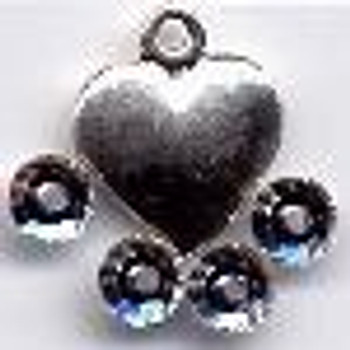 Sweetheart Tree Charm Tiny Puffed Heart Paillettes.