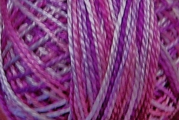 Pinks & Purples 8VAV60 Pearl Cotton Size 8 Ball/Skein Valdani