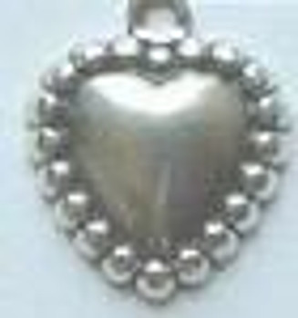 Sweetheart Tree Charm Beaded Heart (Sterling)