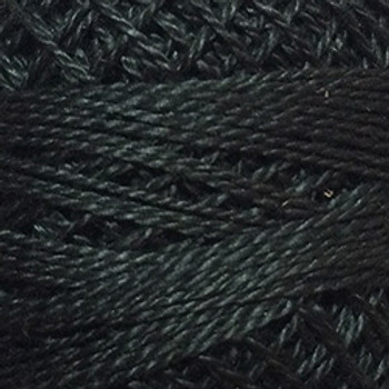 Black Medium 8VAS112 Pearl Cotton Size 8 Solid Ball OrSkein Valdani
