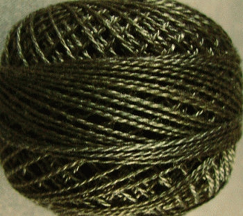 Juniper Dark 8VAS893 Pearl Cotton Size 8 Solid Ball Or Skein Valdani