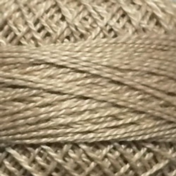 Luminous Light Beige 8VAS146 Pearl Cotton Size 8 Solid Ball Or Skein Valdani