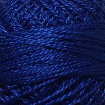 Luminous Rich Navy 8VAS105 Pearl Cotton Size 8 Solid Ball Or Skein Valdani