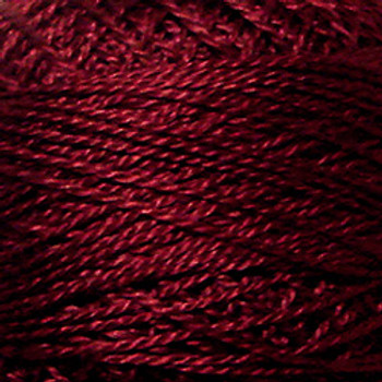 Rusty Burgundy Dark 5VAS78 Pearl Cotton Size 8 Solid Ball Or Skein Valdani