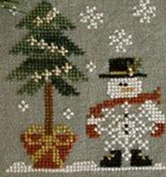 Ornament 3-He's A Flake Stitch count is 46w x 52h Little House Needleworks  10-1037