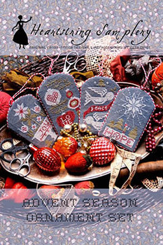 Advent Season Ornament Set 41w x 68h Each by Heartstring Samplery 23-3311