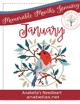 Memorable Months January (RED) 80w x 80h by Anabella's 24-1436