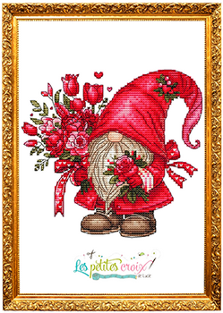 Valentine Gnome by Les Petites Croix De Lucie 24-1076