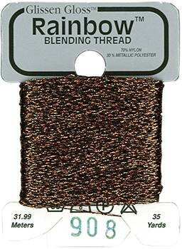 R908 Black Copper Glissen Gloss Rainbow Blending Thread