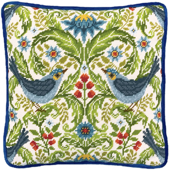 BTTKTB2 Summer Bluebirds Tapestry by Karen Tye Bentley Traditional and Modern Tapestries Collection BOTHY THREADS Counted Cross Stitch KIT