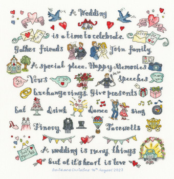 BTXAL10 A Wedding Is Many Things Sampler by Amanda Loverseed BOTHY THREADS Counted Cross Stitch KIT