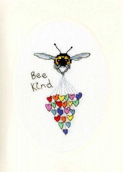 BTXGC27 Bee Kind - Greeting Card by Eleanor Teasdale BOTHY THREADS Counted Cross Stitch Kit