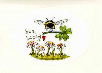 BTXGC26 Bee Lucky - Greeting Card by Eleanor Teasdale BOTHY THREADS Counted Cross Stitch Kit