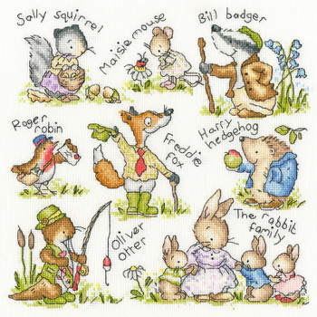 BTXKG12 Country Folk - Playful Pals Collection Kate Garrett Artist BOTHY THREADS Counted Cross Stitch KIT