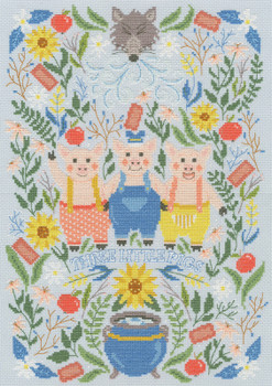 BTXVS4 Three Little Pigs - Fairytails by Vesna Skornsek; Collection BOTHY THREADS Counted Cross Stitch KIT