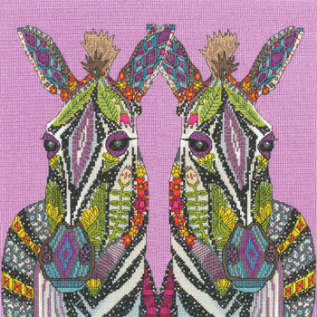 BTXSTU6 Jewelled Zebras - Jewelled Collection by Sharon Turner BOTHY THREADS Counted Cross Stitch KIT