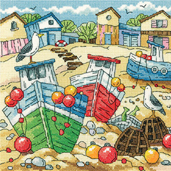 HCK1623A Beach Boats - By the Sea Karen Carte Heritage Crafts Kit