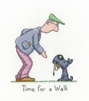 HCK1614A Time for a Walk- Golden Years By Peter Underhill; Heritage Crafts Kit