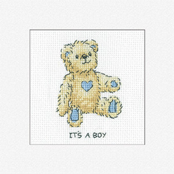 HCK1715A It's A Boy (pk of 3)  Greeting Card by Kirsten Roche Heritage Crafts Kit