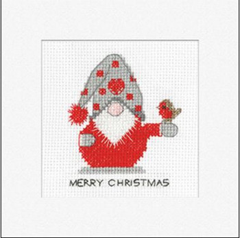 HCK1713A Gonk - Christmas Robin (pk of 3) Gonk Greeting Card by Kirsten Roche Heritage Crafts Kit