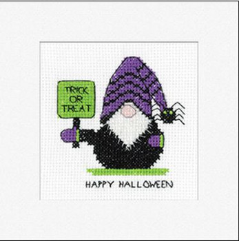 HCK1710A Gonk - Trick-or-Treat (pk of 3) Greeting Card by Kirsten Roche Heritage Crafts Kit