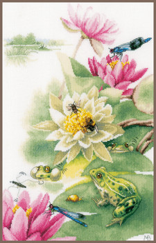 PN196182 Green Frog Concert by Marjolein Bastin Lanarte Kit