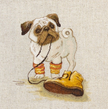 LSB1122 Pug Luca-S Cross Stitch Kit