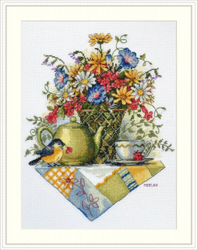 MK198 Wildflower Tea Merejka Cross Stitch Kit