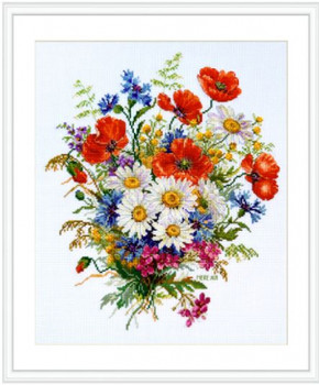 MK222A Meadow Blooms Merejka Cross Stitch Kit