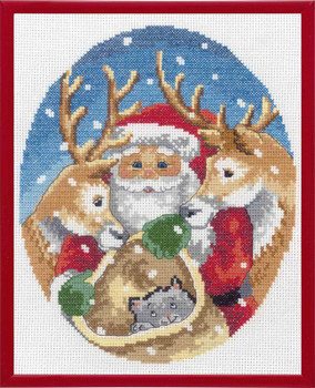 921262  Santa Claus with Deer Permin Kit