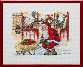 921276 Santa Claus Feeding Reindeer Permin Kit